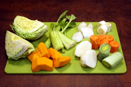 Légumes coupés en morceaux