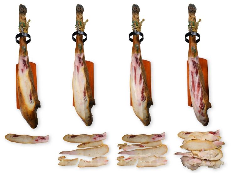 Order in which to cut a ham and excess fat