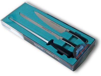 Saeta ham carving set, in its plastic-covered cardboard box