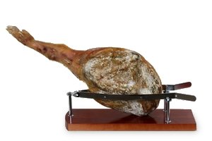 Ham on a clamp ham stand